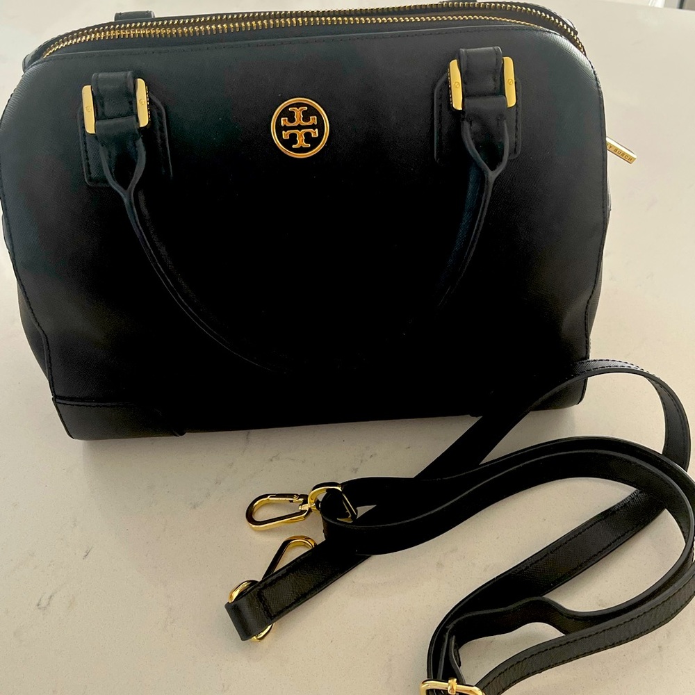 Tory Burch Robinson Middy Satchel - Night Sky